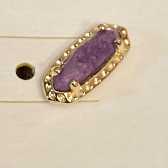 Kendra Scott 14K Gold over Brass Amethyst Earrings NEW - Picture 2 of 4